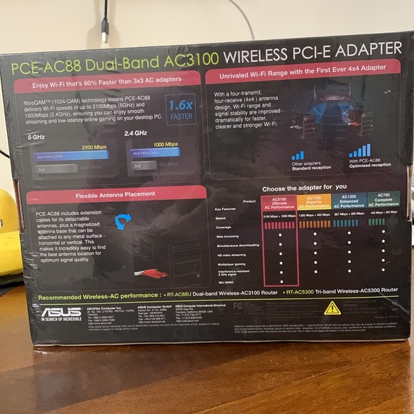 Asus wireless PCI-E adapter 📡⚙️‼️ - Picture 2 of 5